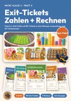 Vorschau - Arbeitsblätter - Exit-Tickets Mathe Klasse 5 Zahlen und Rechnen | Paket mit 5 Heften, 80 Tickets in 3 Niveaus | Lösungen, Auswertung, Förderkarten | Mathe-Start 5 Paket A - Deckblatt