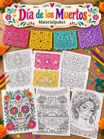 Vorschau - Mal- und Bastelvorlagen - Materialpaket Dia de los Muertos - Deckblatt