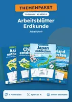 Vorschau - Arbeitsblätter - Arbeitsblätter Erdkunde, Paket mit 5 Materialien, Klasse 8 - Deckblatt