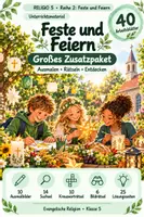 Vorschau - Arbeitsblätter - RELIGIO 5 | Feste und Feiern – Großes Zusatzmaterialpaket mit 40 Arbeitsblättern - Deckblatt