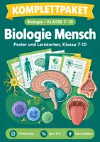 Vorschau - Arbeitsblätter - Biologie Mensch Klasse 7-10 Paket: Poster und Lernkarten - Deckblatt