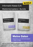 Vorschau - Unterrichtsreihen - Datenschutz und Datenbewusstsein Klasse 6 - Deckblatt
