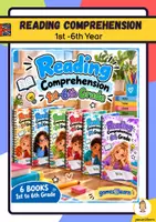 Vista previa - Hojas de trabajo - BUNDLE Reading Comprehension 1st–6th Grade ESL · 6 Workbooks · 120 Illustrated Readings - Portada