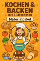 Vorschau - Stundenentwürfe - Materialpaket Kochen und Backen mit Bildrezepten - Deckblatt