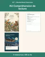 Aperçu - Feuilles d'exercices - Kit Compréhension de lecture : journal de lecture, inférences et légendes québécoises (GS au 6e) - Page de couverture