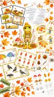 Vorschau - Spiele - Herbstpaket Kita Klammerkarten, Memory, Herbst-Bingo Gesprächskarten & Girlanden-Set - Deckblatt