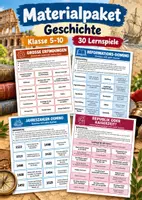 Vorschau - Arbeitsblätter - Materialpaket Geschichte – 30 Lernspiele Klasse 5–10 - Deckblatt