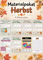 Vorschau - Arbeitsblätter - Herbst – 8 vielseitige Unterrichtsmaterialien | Lesetexte, Arbeitsblätter, Lückentext, Suchsel & Pop-Art - Deckblatt