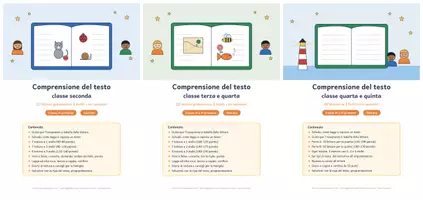 anteprima - Esercizi - Comprensione del testo classi 2ª–5ª: pacchetto - Pagina di copertina