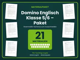 Vorschau - Arbeitsblätter - Domino Englisch Klasse 5/6 – Paket - Deckblatt
