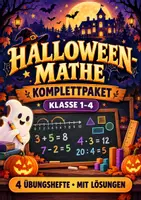 Vorschau - Arbeitsblätter - Halloween-Mathe Komplettpaket Klasse 1–4 | 4 Übungshefte mit Lösungen - Deckblatt