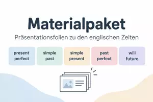 Vorschau - Präsentationen/Tafelbilder - Materialpaket Präsentationsfolien - Einstieg Englische Zeitformen - Deckblatt