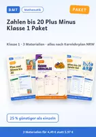 Vorschau - Arbeitsblätter - Zahlen bis 20 Plus Minus Klasse 1 Paket - Deckblatt