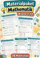 Vorschau - Arbeitsblätter - Materialpaket Mathematik - 78 Themen Klasse 1-12 - Arbeitsblätter & Lernhilfen - Deckblatt