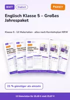 Vorschau - Arbeitsblätter - Englisch Klasse 5 – Großes Jahrespaket - Deckblatt