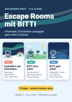 Vorschau - Stationenlernen - Escape Rooms Informatik & KI unplugged 5./6. Klasse – wachsendes Paket - Deckblatt