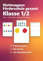 Vorschau - Fördermaterial/Inklusion - Klettmappen Paket Förderschule gesamt – Farben, Formen, Schatten, Anlaute, lautgetreue Wörter, Zahlen bis 10 | 384 Karten mit Selbstkontrolle - Deckblatt