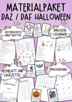Vorschau - Arbeitsblätter - DaZ / DaF - Halloween - MATERIALPAKET - Deckblatt