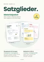 Vorschau - Arbeitsblätter - Materialpaket Satzglieder: Lernposter und Übungskartei - Deckblatt