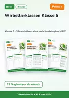 Vorschau - Arbeitsblätter - Wirbeltierklassen Klasse 5 – Paket - Deckblatt