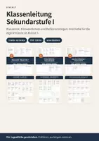 Vorschau - Unterrichtsreihen - Klassenleitung Sek I – Klassenrat, Klassendienste, Reflexionsbögen im Paket - Deckblatt