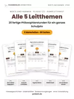 Vorschau - Unterrichtsreihen - Werte und Normen 1/2: Alle 5 Leitthemen - Deckblatt