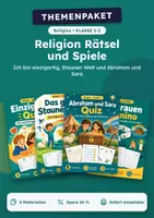 Vorschau - Arbeitsblätter - Rätsel- und Spiele-Set Religion, Klasse 1-2 - Deckblatt