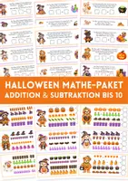 Vorschau - Stationenlernen - Halloween Mathe Paket bis 10 – Addition & Subtraktion | Rechengeschichten & Rechenübungen | 1. Klasse - Deckblatt