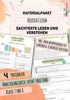 Vorschau - Arbeitsblätter - Sachtexte erschließen, verstehen & selbst schreiben | Materialpaket | Deutsch | Klasse 7 und 8 - Deckblatt