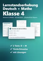 Vorschau - Fördermaterial/Inklusion - Lernstandserhebung Klasse 4 Deutsch und Mathe – Eingangstests Schuljahresanfang mit Auswertung und Förderhinweisen - Deckblatt