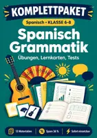 Vorschau - Spiele - Spanisch Grammatik Klasse 6-8: Übungen, Lernkarten, Tests - Deckblatt