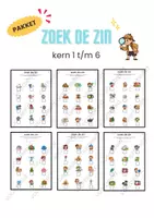 Voorbeeld - Pakket - Zoek de zin - kern 1 t/m 6 VLL Kim versie - Voorblad