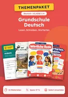 Vorschau - Arbeitsblätter - Grundschule Deutsch Paket: Lesen, Schreiben, Wortarten - Deckblatt