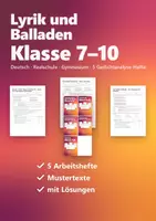 Vorschau - Arbeitsblätter - Gedichtanalyse Paket Deutsch Klasse 7–10 – Lyrik und Balladen: 5 Arbeitshefte mit Lösungen - Deckblatt