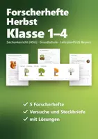 Vorschau - Arbeitsblätter - Herbst Forscherhefte Paket Grundschule – Eichhörnchen, Igel, Apfel, Kartoffel: 5 Hefte Sachunterricht mit Versuchen und Lösungen (HSU) - Deckblatt