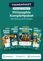 Vorschau - Arbeitsblätter - Wahrnehmung, Komplettpaket Philosophie, Klasse 10 - Deckblatt