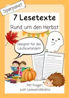 Vorschau - Arbeitsblätter - Materialpaket: 7 Lesetexte "Rund um den Herbst" (Lesetandem) - Klasse 3/4 - Deckblatt