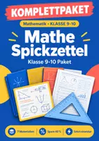 Vorschau - Arbeitsblätter - Mathe Spickzettel Klasse 9-10 Paket - Deckblatt