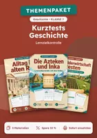 Vorschau - Arbeitsblätter - Kurztests Geschichte, Paket mit 3 Materialien, Klasse 7 - Deckblatt