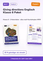 Vorschau - Arbeitsblätter - Giving directions Englisch Klasse 6 Paket - Deckblatt