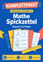 Vorschau - Arbeitsblätter - Mathe Spickzettel Klasse 5-6 Paket - Deckblatt