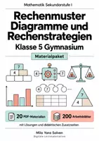 Vorschau - Arbeitsblätter - Rechenmuster Diagramme und Rechenstrategien Klasse 5 Gymnasium | Materialpaket | 20 PDFs mit 200 Arbeitsblättern - Deckblatt