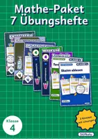 Vorschau - Arbeitsblätter - Mathe Klasse 4 Paket | Große Zahlen bis eine Million, Bruchteile von Zahlen - Deckblatt