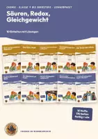 Vorschau - Arbeitsblätter - Säuren Basen Redox Gleichgewicht Chemie Klasse 9 10 Oberstufe | 10 Arbeitshefte 170 Seiten mit Lösungen | pH-Wert, Neutralisation, Katalyse, Gleichgewicht | Chemie im Widerspruch Pakete 5 und 6 - Deckblatt
