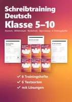 Vorschau - Arbeitsblätter - Schreibtraining Deutsch Klasse 5–10 – Paket mit 6 Trainingsheften: Beschreibung, Bericht, Brief, Inhaltsangabe, Charakterisierung, Erörterung - Deckblatt