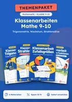 Vorschau - Arbeitsblätter - Klassenarbeiten Mathe Klasse 9-10: Trigonometrie, Wachstum - Deckblatt
