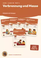 Vorschau - Arbeitsblätter - Verbrennung und Massenerhaltung Chemie Klasse 7 8 | 5 Arbeitshefte 85 Seiten mit Lösungen | Oxidation, geschlossenes System, Sauerstoff, Kohlenstoffdioxid | Chemie im Widerspruch Paket 2 - Deckblatt