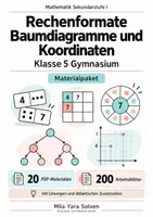 Vorschau - Arbeitsblätter - Rechenformate Baumdiagramme und Koordinaten Klasse 5 Gymnasium | Materialpaket | 20 PDFs mit 200 Arbeitsblättern - Deckblatt