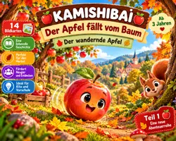 Vorschau - Bildkarten - Kamishibai-Paket | Der wandernde Apfel | 4 Geschichten über Abenteuer, Freundschaft & Herbst - Deckblatt