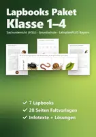 Vorschau - Arbeitsblätter - Lapbook Grundschule Paket – 7 Lapbooks Sachunterricht: Apfel, Wald, Igel, 5 Sinne, Wasser, Kontinente, Herbst mit Faltvorlagen (HSU) - Deckblatt
